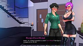 Beautiful women in bikinis and sexy outfits in a video game