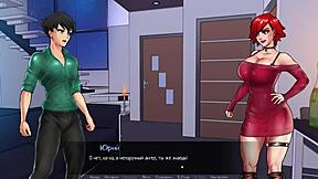 Beautiful women in bikinis and sexy outfits in a video game
