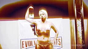 Savannah Fox in hot lesbian wrestling and eating action