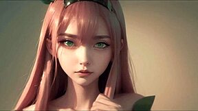 Zerotwo in Darling in the Franxx: an AI-generated treat for you