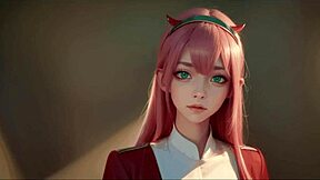 Zerotwo in Darling in the Franxx: an AI-generated treat for you