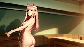 Zerotwo in Darling in the Franxx: an AI-generated treat for you
