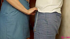 First-time public blowjob for a happy client outdoors
