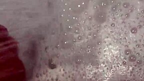 A Hungarian amateur shows her feet while she washes up