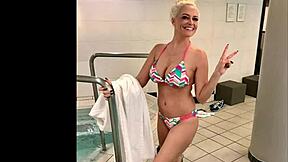 German celebrity Daniela Katzenberger in hot jerk off challenge