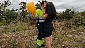 I crave watching that construction worker fuck outdoors