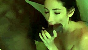 A hot French brunette gets some big black cock in her vagina