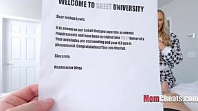 Step mom and step sister seduce for academic success