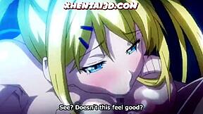 Big tits bouncing in the pool in this hentai exclusive subtitled porn