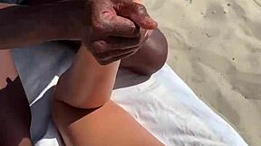 A hot French brunette gets some big black cock in her vagina