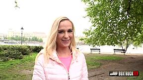 Playful blonde Crystal Caytlin enjoys public sex acts