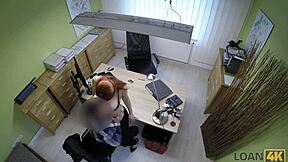 Redhead gets sex for cash at a vet clinic