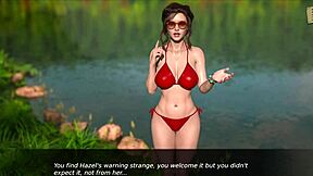 Nursing back to pleasure with hot brunette AV3D game