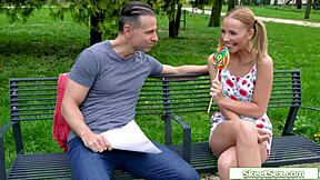 Blonde Hungarian teen gets a good fuck from her neighbor