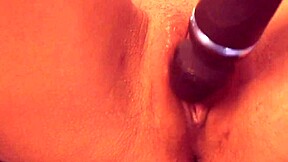 Cheating wife's tight pussy gets a vibrator for anal fun