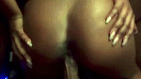Black beauty gets a big cock creampie in doggy style