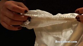Maid Sophie’s panty scene with her mistress in a lesdom role play