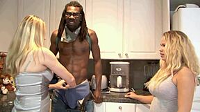 Interracial MILF group has passionate sex and moans loudly