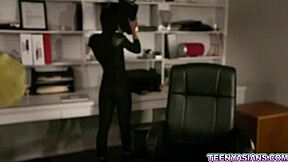 Hardcore office action with hot blonde and big cock