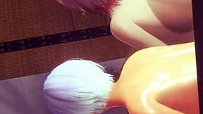 three femboys dive into a wild creampie threesome action