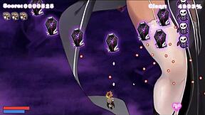3D game of stripping Succubus Chan's giant, sexy body