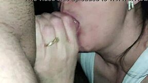 Good homemade video of a mature woman giving a blowjob with cum inside the mouth