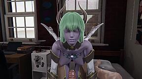 Beautiful 3D animated hentai with a succubus and a big ass