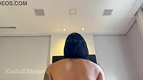 Beautiful girl at motel follows my every move during sex