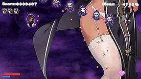 3D game of stripping Succubus Chan's giant, sexy body