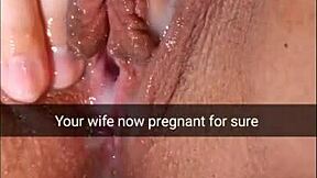 Cum in pussy cuckold scene with amateur wife humiliation