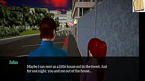 Young red-haired girl gets into some erotic game with her new stepfather
