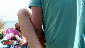 Skinny Italian MILF Yelena Vera gets rough beach sex