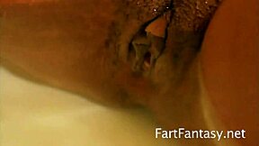 Amber star's fart bubbles in the bath water