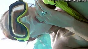 18-year-old Hungarian-cut babe gives a hardcore blowjob underwater in a manga