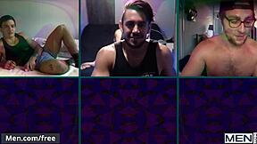 Gay orgy with dildos and jerking off - pure pleasure