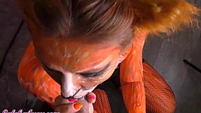 Fox teen sucks deep, rides hard, and swallows cumshot