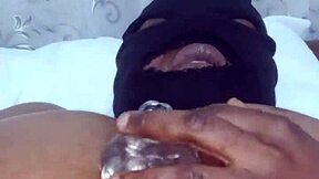 Big boobed black beauty has a fantastic solo performance with a lot of squirts