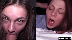 Young college girl gets wild with big cock friend