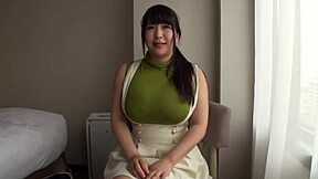 Beautiful Japanese model with big natural tits in hidden camera scene
