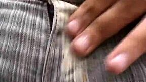 A shemale's ass hole is filled with a big black dick
