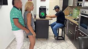 Skinny Slut in Jeans Rides Cowgirl, Blowjob Turns Me On with Her Ass