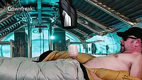 OMG! Hands-Free Masturbation With Fleshlight Launch Shiny Down Bag Is Pure Fantasy!