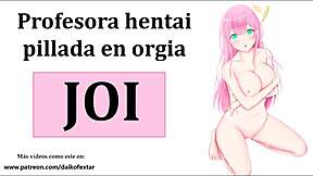Hentai Orgy with Cosplay Teacher in Spanish Audio