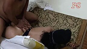 First-time anal sex in an Indian wedding night homemade porn