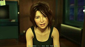 Visual novel walkthrough with amateur girl