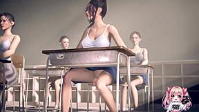 Anime Horny Classmates Get Wild with Public Fucking in Classroom Setting.