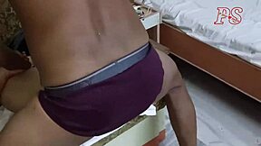 First-time anal sex in an Indian wedding night homemade porn