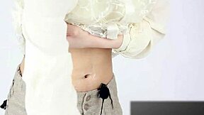 Japanese beauty has a navel sound fetish