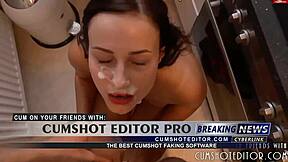 Young German brunettes cum on faces in this compilation