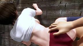 Beautiful Asian student seduces her classmate in 3D video